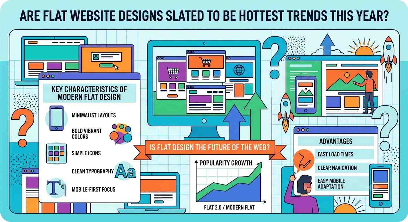 Are Flat Website Designs slated to be hottest trends this year? Are Flat Website Designs slated to be hottest trends this year?